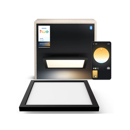 Philips Hue Aurelle square panel light, Black | 2200-6500 Hue White Ambiance