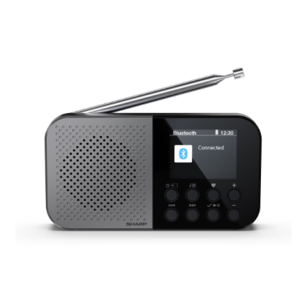 Sharp OSAKA Pocket/Handheld Portable Digital Radio | DR-P520(GY) | Bluetooth