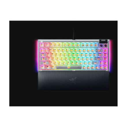 Razer Hot-swappable Mechanical Gaming Keyboard | BlackWidow V4 75% | Gaming Keyboard | Wired | US | Razer Mechanical Switches (Tactile) | Phantom White Edition