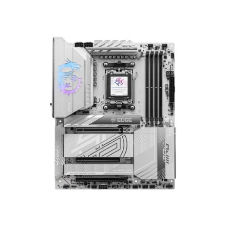 MSI MPG X870E EDGE TI WIFI | Processor family AMD | Processor socket AM5 | DDR5 | Supported hard disk drive interfaces SATA, M.2 | Number of SATA connectors 4