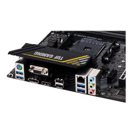 Asus | TUF GAMING A520M-PLUS II | Processor family AMD | Processor socket AM4 | DDR4 DIMM | Memory slots 4 | Supported hard disk drive interfaces SATA, M.2 | Number of SATA connectors 4 | Chipset AMD A520 | Micro ATX