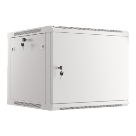 Lanberg | Rack cabinet 19" wall-mount 9U/600x600 (flat pack) for self-assembly with metal door | WF01-6609-00S | Grey