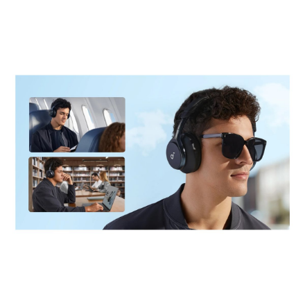 Anker Soundcore | Headphones | Space One | Bluetooth | Over-ear | Microphone | Jet Black | Wireless