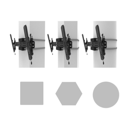 Neomounts Pillar Mount | WL35S-910BL16 | Levelling, tilt | 40-75 " | Maximum weight (capacity) 50 kg | Black