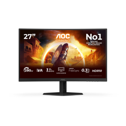 AOC | C27G4ZXE | 27 " | VA | FHD | 16:9 | 280 Hz | 0.3 ms | 1920 x 1080 pixels | 300 cd/m² | HDMI ports quantity 2 | Warranty 36 month(s)