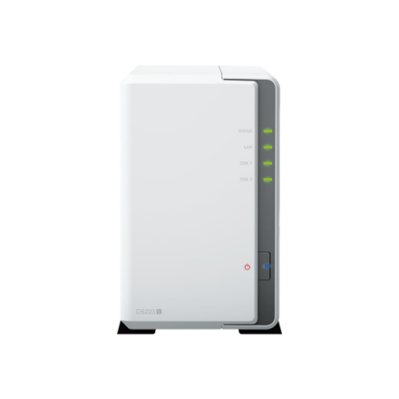 Synology | Tower NAS | DS223j | up to 2 HDD/SSD | Realtek | RTD1619B | Processor frequency 1.7 GHz | 1 GB | DDR4