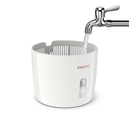 Philips | HU2716/10 | Humidifier | 17 W | Water tank capacity 2 L | Suitable for rooms up to 32 m² | NanoCloud evaporation | Humidification capacity 200 ml/hr | White
