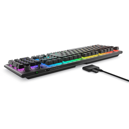 Dell | Alienware Tri-Mode AW920K | Wireless Gaming Keyboard | Wireless | Bluetooth | RGB LED light | Wireless connection | US | CHERRY MX Red | Dark Side of the Moon
