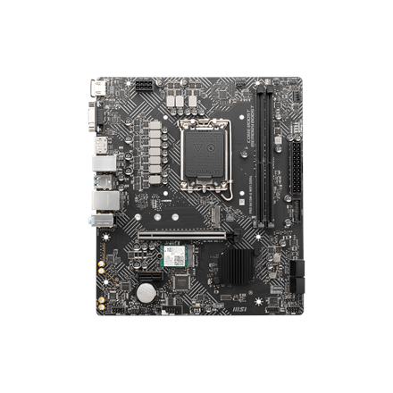 MSI PRO H610M-G WIFI DDR4 | Processor family Intel | Processor socket LGA1700 | DDR4 | Supported hard disk drive interfaces SATA, M.2 | Number of SATA connectors 4