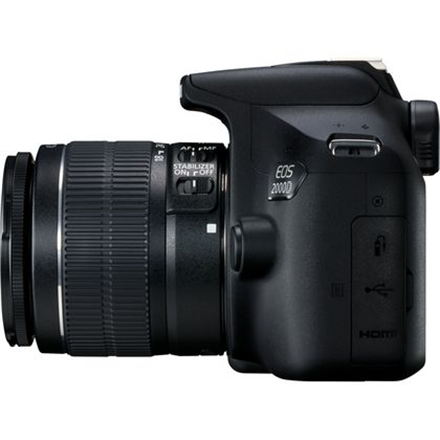 Canon | EOS | 2000D 18-55 IS II EU26 | SLR Camera Kit | Megapixel 24.1 MP | Image stabilizer | ISO sensitivity (max) 12800 | Display diagonal 3.0 " | Wi-Fi | Video recording | APS-C | Black