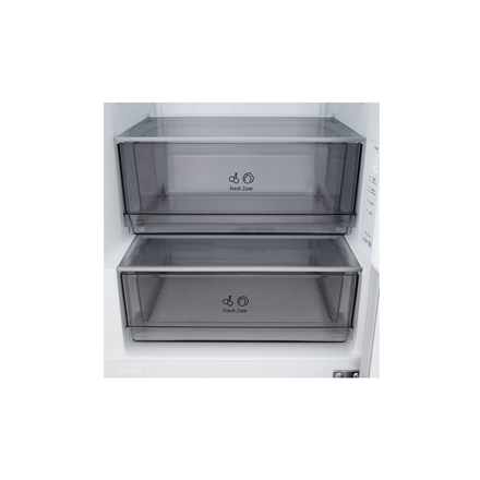 LG Refrigerator | GBBSJ1CCSW | Energy efficiency class C | Free standing | Combi | Height 186 cm | Fridge net capacity 220 L | Freezer net capacity 113 L | Display | 34 dB | Super White