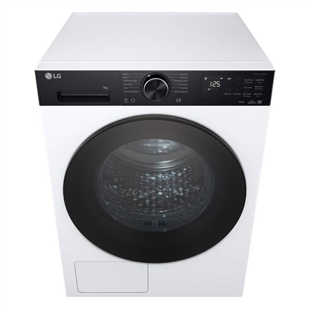 LG Dryer Machine | RHX5009TKB | Energy efficiency class Class B | Front loading | 9 kg | Digital | Heat pump | Depth 66 cm | Wi-Fi | White
