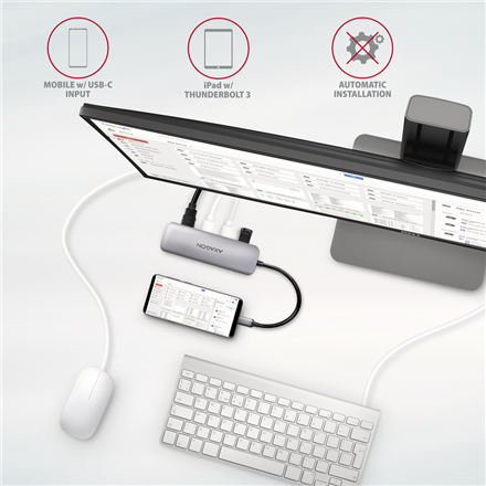 AXAGON SuperSpeed USB-C COMBO 5in1 hub | HMC-HCR3A
