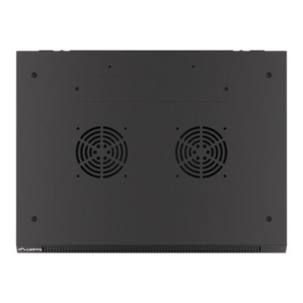 Lanberg | Rack cabinet 19" wall-mount 6U/600x450 for self-assembly with metal door (flat pack) | WF01-6406-00B | Black