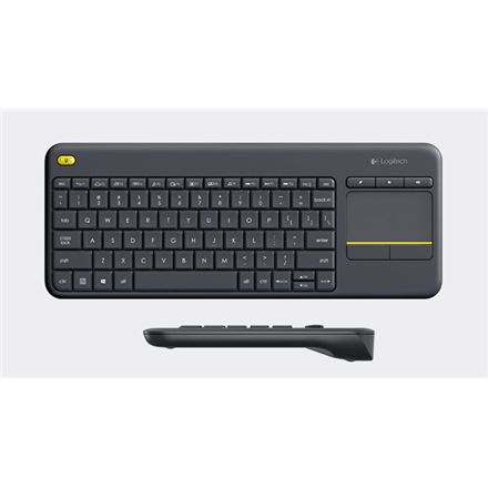 Logitech | K400 Plus | Keyboard with Trackpad | Wireless | US | Black