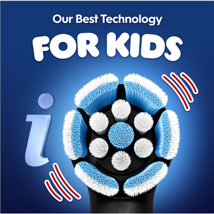 Oral-B Electric Toothbrush with Travel Case, 6Y+ | iO Kids Marvel Spiderman | Rechargeable | For kids | Number of brush heads included 1 | Number of teeth brushing modes 3