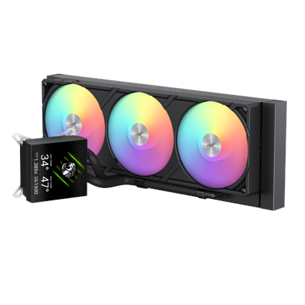 Gamemax CPU Liquid Cooler | GLACIER 360 LCD BK | Black