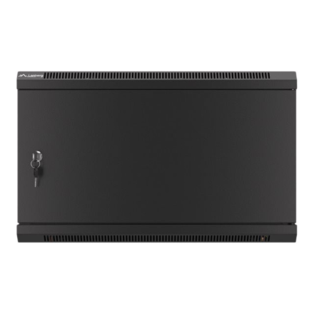 Lanberg | Rack cabinet 19" wall-mount 6U/600x450 for self-assembly with metal door (flat pack) | WF01-6406-00B | Black