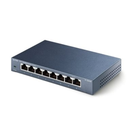 TP-LINK | Switch | TL-SG108 | Unmanaged | Desktop | Gigabit Ethernet (copper) ports quantity 8 | Power supply type External | 36 month(s)