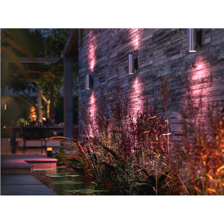 Philips Hue WCA Appear Outdoor Wall Lantern, Inox | 8 W | 2000-6500 Hue White Colour Ambiance
