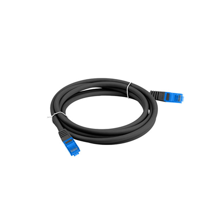 Lanberg | Patchcord Cat.6A S/FTP LSZH CCA Black Fluke Passed | PCF6A-10CC-0050-BK | 0.5 m | Black