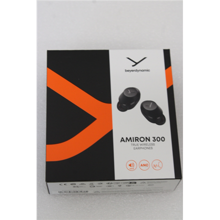 SALE OUT. Beyerdynamic AMIRON 300 TWS black TWS Earphones with charging case, eartips and USB cable | Beyerdynamic True Wireless Earphones | AMIRON 300 | Built-in microphone | Bluetooth | ANC | Black | DEMO