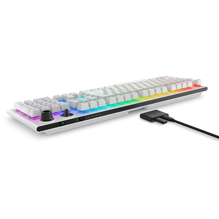 Dell | Alienware Tri-Mode AW920K | Wireless Gaming Keyboard | Wireless | Bluetooth | RGB LED light | Wireless connection | US | CHERRY MX Red | Lunar Light