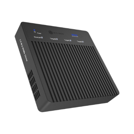 Raidsonic 4-Bays USB4 Duplicator (1:3 clone) for NVMe M.2 SSD | IB-4013MCL-C4