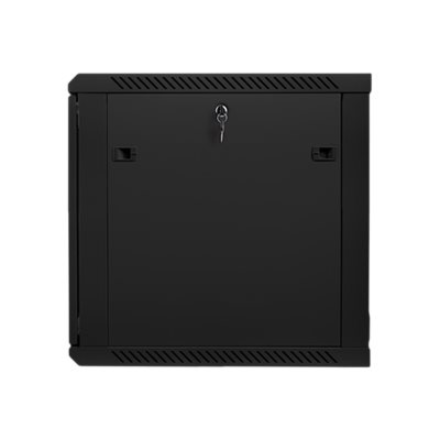 Lanberg | Rack cabinet 19" wall-mount 12U/600x600 (flat pack) with glass door | WF01-6612-10B | Black