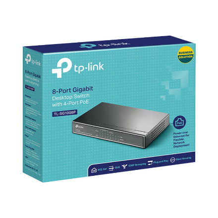 TP-LINK | Switch | TL-SG1008P | Unmanaged | Desktop | Gigabit Ethernet (copper) ports quantity 8 | Power over Ethernet (PoE) ports quantity 4 | Power supply type External | 36 month(s)