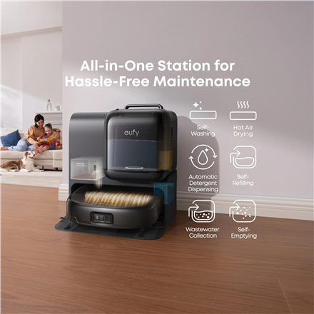 Anker Eufy Robot Vacuum Cleaner | Omni E28 | Wet&Dry | Dust capacity 3 L | 20000 Pa | Black