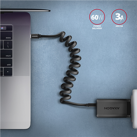 AXAGON | Twister Cable, 0.6 m | BUCM-CM10TB | USB Type C to USB Type C