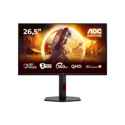 AOC Q27G4SDR | 27 " | QD-OLED | QHD | 16:9 | 360 Hz | 0.03 ms | 2560 x 1440 pixels | 1000 cd/m² | HDMI ports quantity 2 | Black