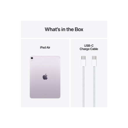 Apple iPad Air | 11 " | Purple | Liquid Retina | 2360 x 1640 pixels | Apple M3 | 512 GB | 5G | Wi-Fi | Front camera | 12 MP | Rear camera | 12 MP | Bluetooth | 5.3 | iOS