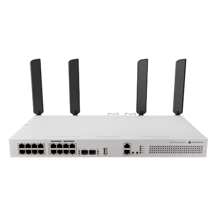 MikroTik | Cloud Router Switch with RouterOS L5 Rackmount Case | CRS418-8P-8G-2S+5axQ2axQ-RM