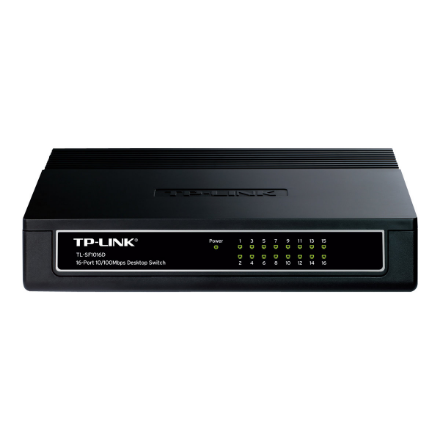 TP-LINK | Switch | TL-SF1016D | Desktop | 10/100 Mbps (RJ-45) ports quantity 16 | Power supply type External