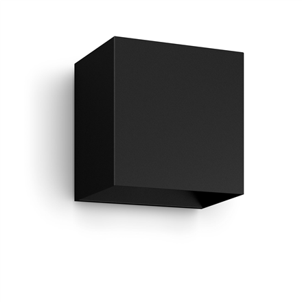 Philips Hue WCA Resonate Outdoor Downward Wall Lantern, Black | 8 W | 2000-6500 Hue White Colour Ambiance