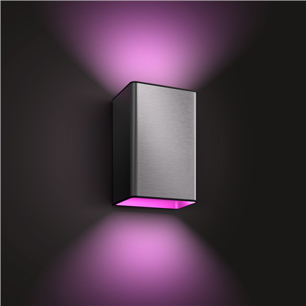 Philips Hue WCA Resonate Outdoor Wall Lantern, Inox | 8 W | 2000-6500 Hue White Colour Ambiance