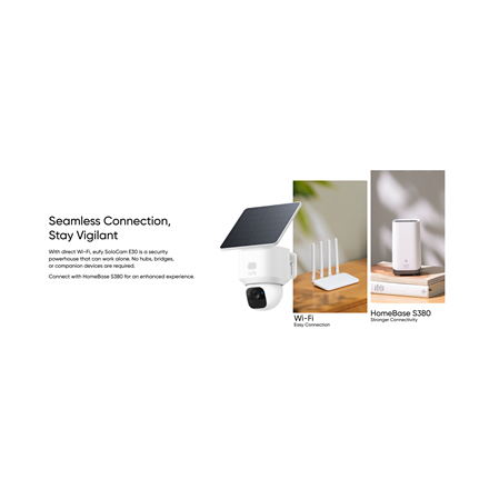 Anker Eufy | Security Camera with Solar Panel | SoloCam E30 | F/1.6 | IP65 | Micro SD, Max. 128GB