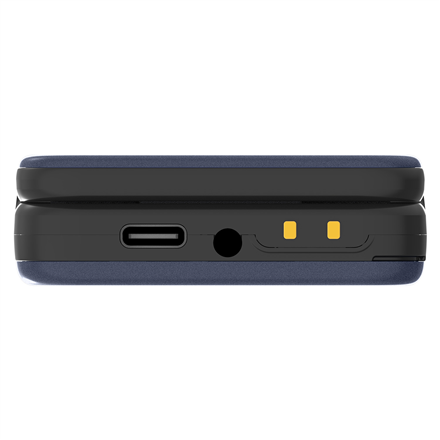 myPhone Flip | LTE | Navy Blue | 2.8 " | TFT | 48 MB | 128 MB | 3G | Bluetooth | 2.1 | USB version Type-C | Built-in camera | Main camera resolution 1.3 MP | 1000 mAh