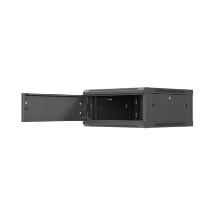 Lanberg Wall mounted installation cabinet 19" 4U 600X600 | WF01-6604-00B | Black