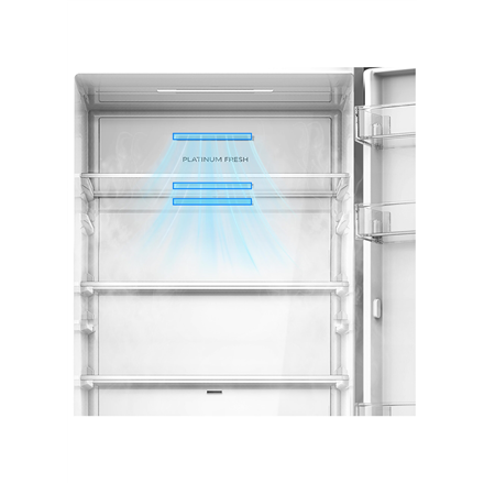 Midea Refrigerator | MDRB548MME46 | Energy efficiency class E | Free standing | Combi | Height 186 cm | No Frost system | Fridge net capacity 271 L | Freezer net capacity 130 L | 35 dB | Grey