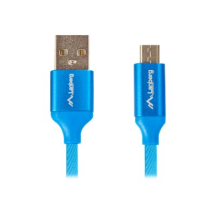 Lanberg | USB Micro to USB-A 2.0 Cable Blue Premium QC 3.0, 1.8 m | CA-USBM-20CU-0018-BL | USB Micro to USB Type-A