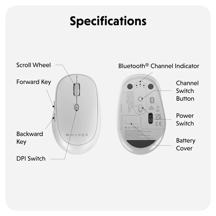 Hyper Next Bluetooth Mouse | Wireless | White