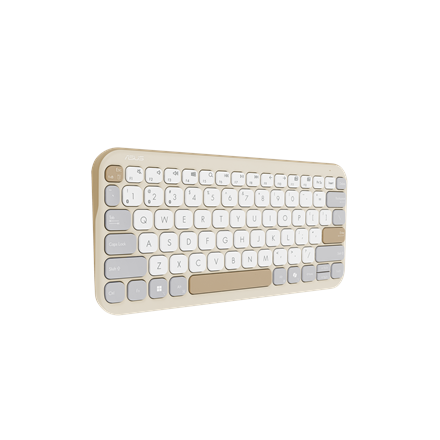 Asus Marshmallow KW100 | Keyboard | Wireless | US International | Oat Milk