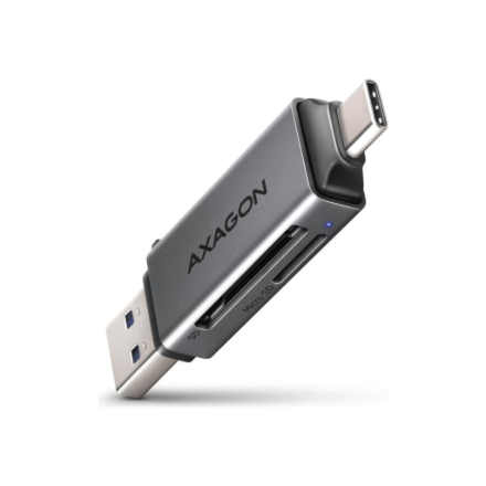 AXAGON Mobile USB 3.2 Gen 1 MINI card reader with USB-C and USB-A connectors | CRE-DAC