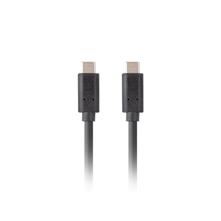Lanberg | USB-C 3.1 Gen 2 Cable, 10GB/s PD100W, 1 m | CA-CMCM-32CU-0010-BK | USB Type-C to USB Type-C