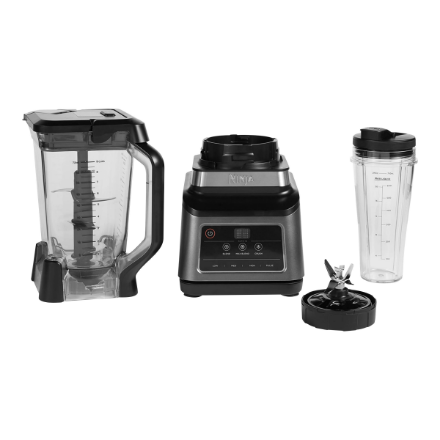 NINJA Mixer Blender 2in1 with Auto IQ | BN750EU | Tabletop | 1200 W | Jar material Plastic | Jar capacity 2.1+0.7 L | Ice crushing | Black/Silver
