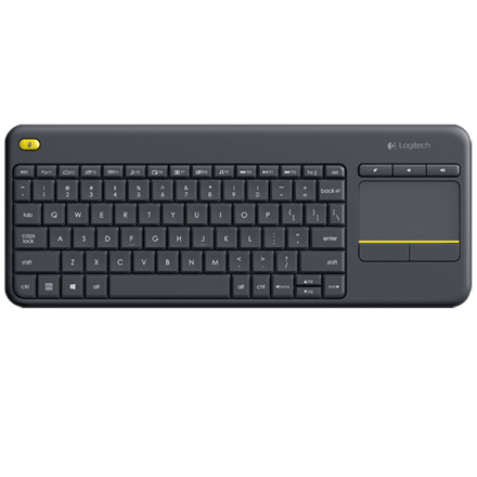 Logitech | K400 Plus | Keyboard with Trackpad | Wireless | US | Black