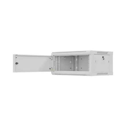 Lanberg Wall mounted installation cabinet 19" 4U 600X450 | WF01-6404-00S | Gray